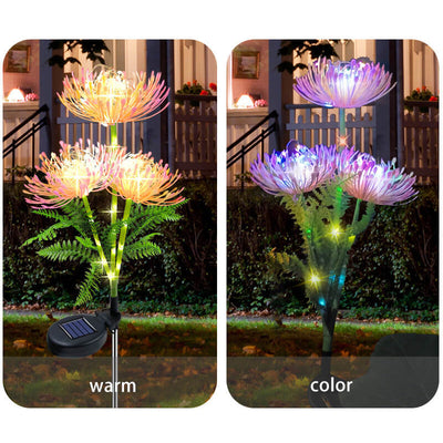 Contemporary Creative Imitation Sunflower LED Solar Lawn Insert Light For Outdoor Patio