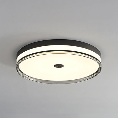 Modern Minimalist Round Metal Acrylic LED Flush Mount Ceiling Light For Bedroom