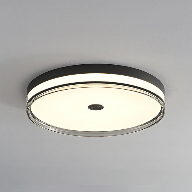 Modern Minimalist Round Metal Acrylic LED Flush Mount Ceiling Light For Bedroom