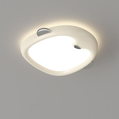 Contemporary Nordic Kids Iron Resin Acrylic Penguin LED Flush Mount Ceiling Light For Bedroom