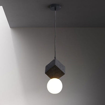 Nordic Minimalist Solid Color Resin 1-Light Pendant Light