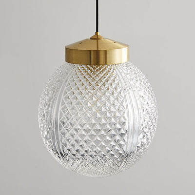 Nordic Light Luxury Simple Glass Ball 1-Light Pendant Light