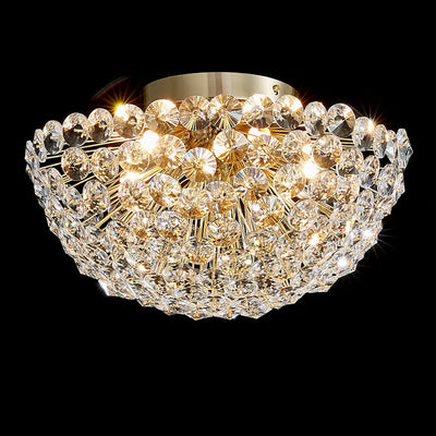 Contemporary Creative Dandelion Aluminum Crystal 4/5/6/ Light Flush Mount Ceiling Light For Living Room