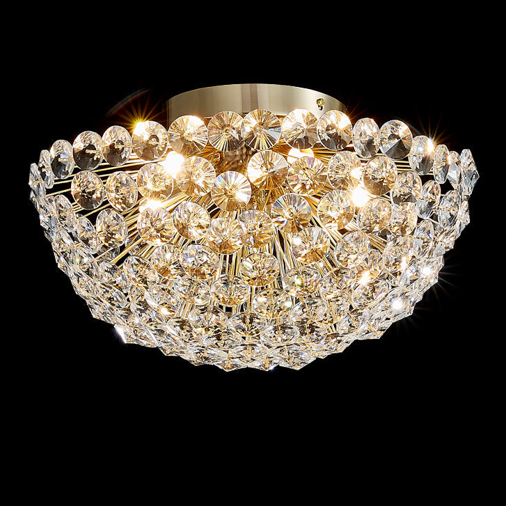 Contemporary Creative Dandelion Aluminum Crystal 4/5/6/ Light Flush Mount Ceiling Light For Living Room