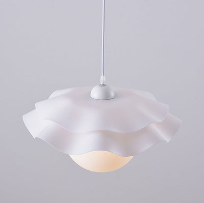 Modern Minimalist Petal Orb Acrylic Glass 1-Light Pendant Light For Living Room