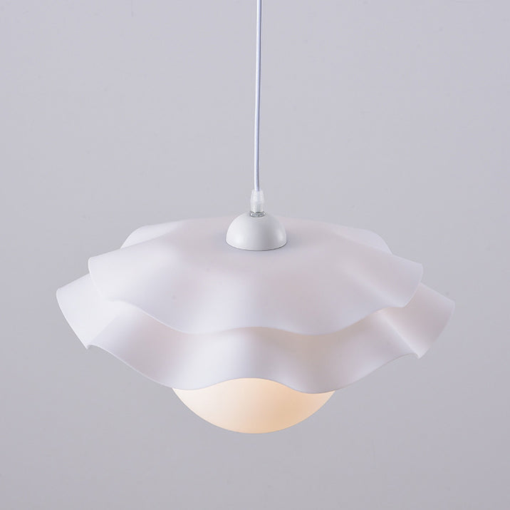 Modern Minimalist Petal Orb Acrylic Glass 1-Light Pendant Light For Living Room