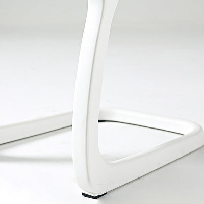 Contemporary Scandinavian Bow Frame Plastic Billet Steel Dining Chair Backrest For Dining Room