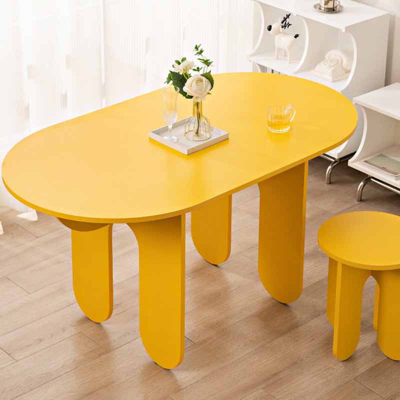 Modern Minimalist Oval Round Density Plate Dining Table And Chair Set For Dining Room