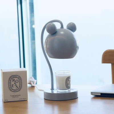 Lampe de table moderne à 1 lumière avec matériel de souris de dessin animé, cire fondue d'aromathérapie 