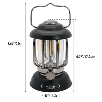 Modern Minimalist Waterproof Cylindrical Iron ABS LED USB Camping Outdoor Light For Outdoor Patio