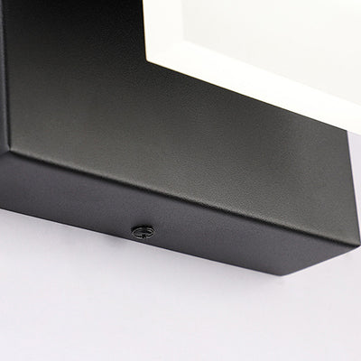 Modern Minimalist Rectangle Iron Aluminum PS LED Wall Sconce Lamp For Bedroom