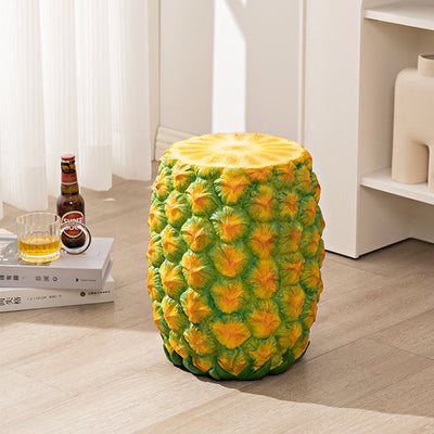 Contemporary Creative Cylindrical Donut Macaroon Pineapple Tire Ice Cream Resin Chair For Living Room