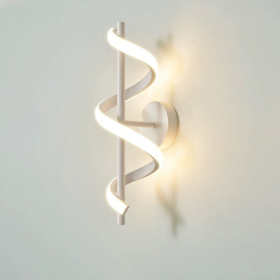 Modern Minimalist Spiral Hardware Aluminum Silicone LED Wall Sconce Lamp For Living Room