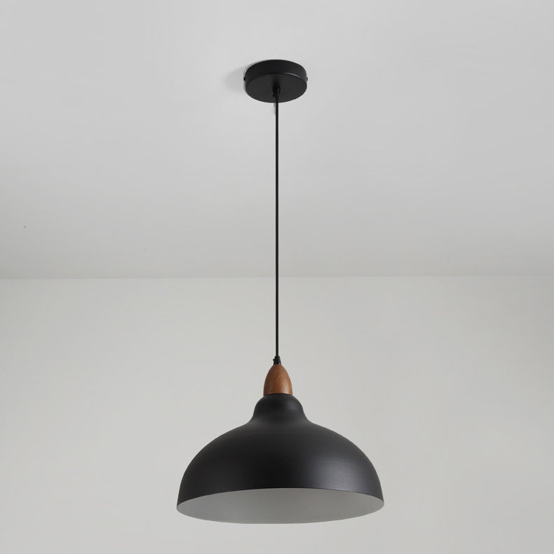 Modern Minimalist Round Dome Pot Lid Hardware 1-Light Pendant Light For Living Room