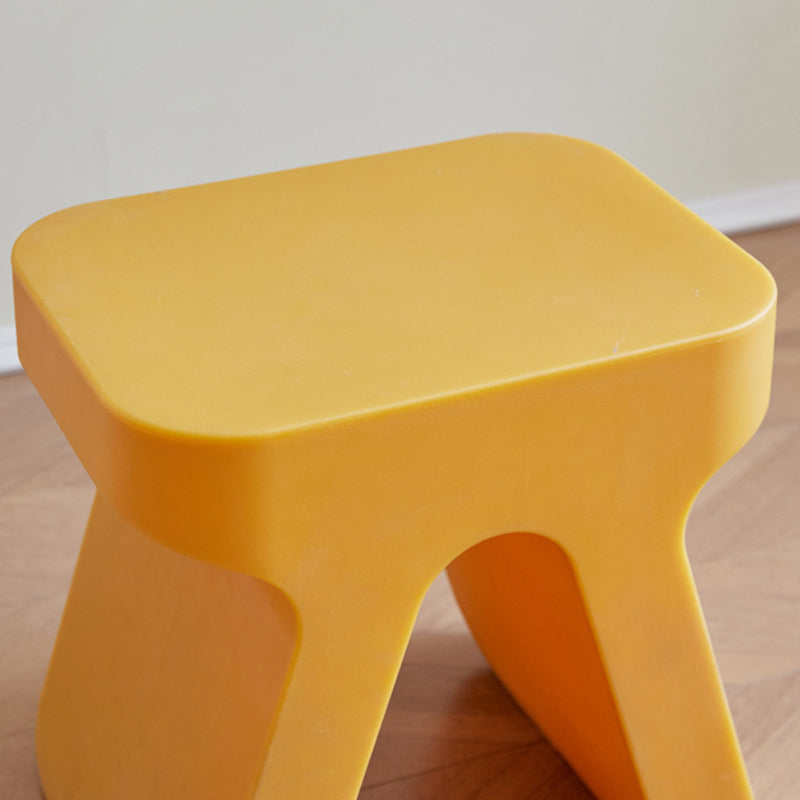 Modern Minimalist Rectangular PE Plastic Low Stool For Living Room