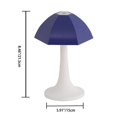 Contemporary Creative Iron Mushroom PE LED USB Table Lamp For Bedroom