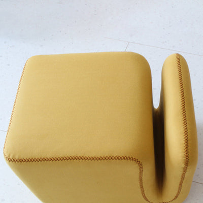 Modern Simplicity Fabric Wood Sponge Cube Vanity Stool Backless For Bedroom