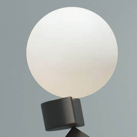 Lampe de table à 1 lumière avec blocs géométriques minimalistes modernes empilés avec base en fer 