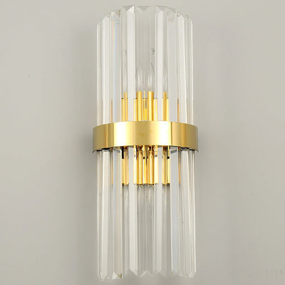 Nordic Creative Stainless Steel 2-Light Crystal Wall Sconce Lamp