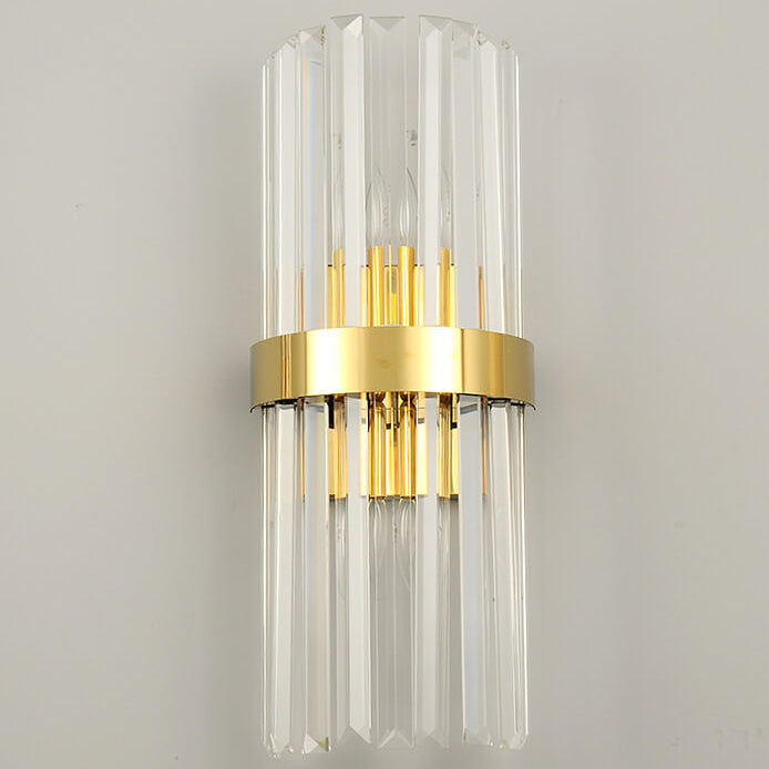 Nordic Creative Stainless Steel 2-Light Crystal Wall Sconce Lamp