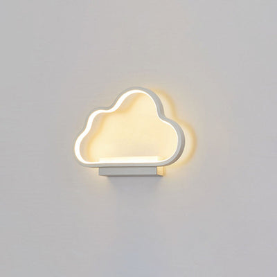 Contemporary Simplicity Aluminum Cloud Frame Silicone Strip LED Kids Wall Sconce Lamp For Bedroom