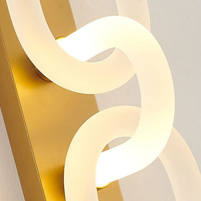 Nordic Light Luxury Golden White Tube LED Wall Sconce Lamp