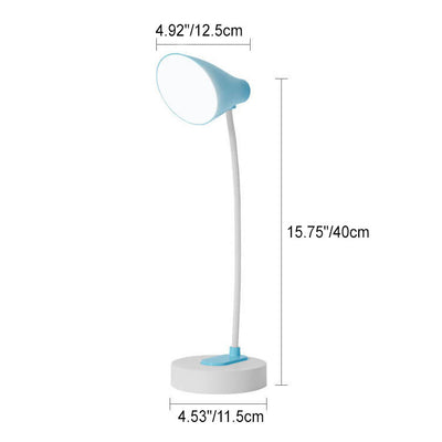 Nordic Modern Plastic Round Foldable LED USB Table Lamp