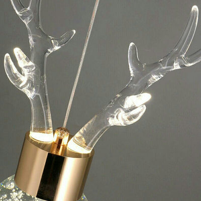 Contemporary Creative Acrylic Antler Bubble Crystal Ball LED Pendant Light For Living Room