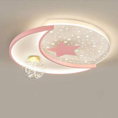 Contemporary Creative Acrylic Starry Sky LED Flush Mount Ceiling Light For Living Room