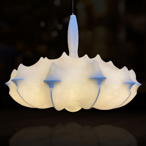 Contemporary Creative Clouds Iron Silk 3-Light Chandelier For Living Room