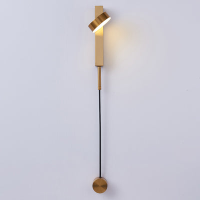 Modern Minimalist Long Aluminum Iron Acrylic LED Wall Sconce Lamp For Bedroom