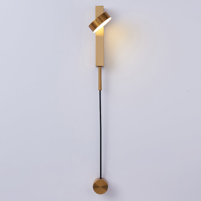 Modern Minimalist Long Aluminum Iron Acrylic LED Wall Sconce Lamp For Bedroom