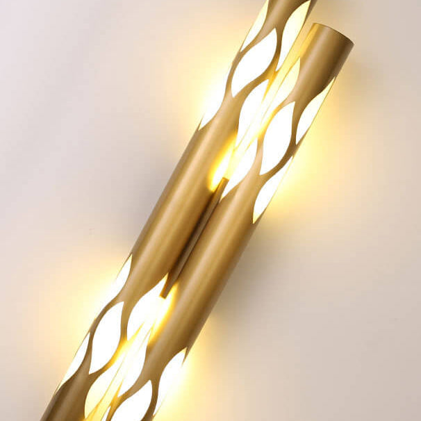 Modern Luxury Cylindrical Iron Acrylic 4-Light Wall Sconce Lamp