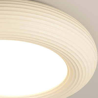 Modern Simplicity Iron Resin Acrylic Round Donut LED Flush Mount Ceiling Light For Living Room