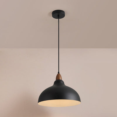 Modern Minimalist Round Dome Pot Lid Hardware 1-Light Pendant Light For Living Room