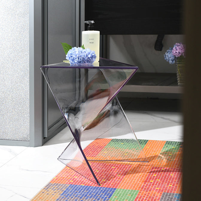 Modern Minimalist Irregular Triangle Plastic End Table For Living Room