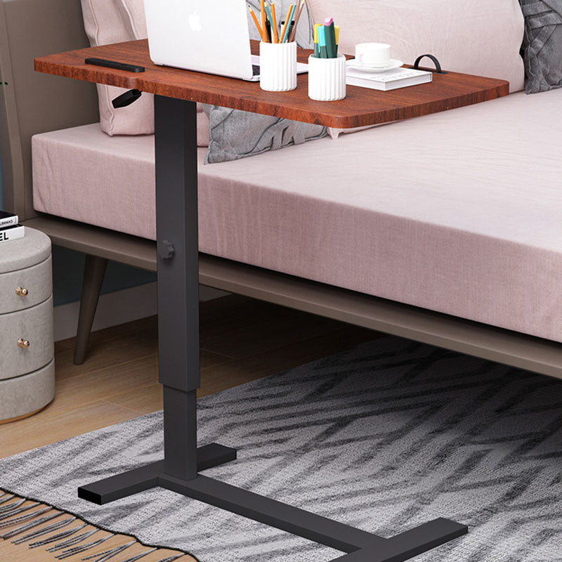 Modern Minimalist Rectangular Wood Metal End Table Foldable For Living Room