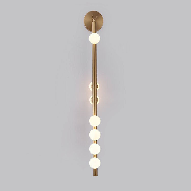 Modern Simplicity Iron Glass Ball 3/5/7-Light Wall Sconce Lamp For Living Room