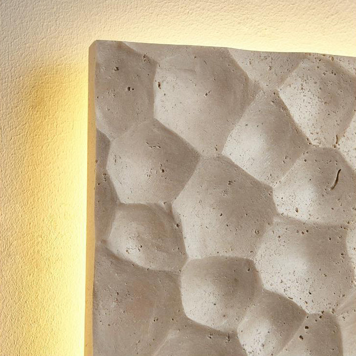 Contemporary Creative Stone Square LED Wall Sconce Lamp For Living Room