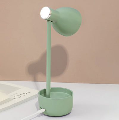 Lampe de table en plastique ABS LED de corne de base ronde minimaliste moderne pour la chambre à coucher 