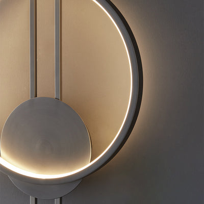 Modern Minimalist Asymmetric Copper Acrylic LED Wall Sconce Lamp For Living Room