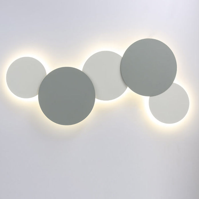 Modern Minimalist Round Eclipse Iron LED Wall Sconce Lamp For Living Room