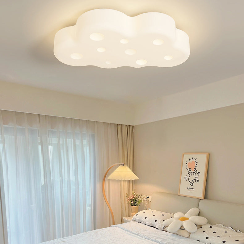 Contemporary Nordic Iron Acrylic Cloud LED Flush Mount Ceiling Light For Bedroom