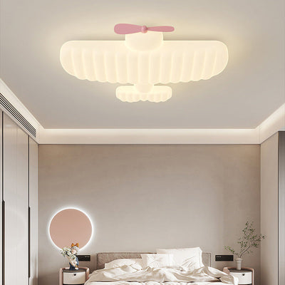 Plafonnier à montage affleurant LED en fer PE pour avion pour enfants créatifs contemporains pour chambre à coucher 