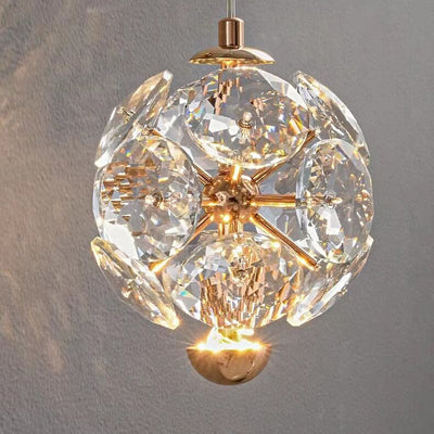 Modern Luxury Orb Hardware Crystal LED Wall Sconce Lamp For Bedroom