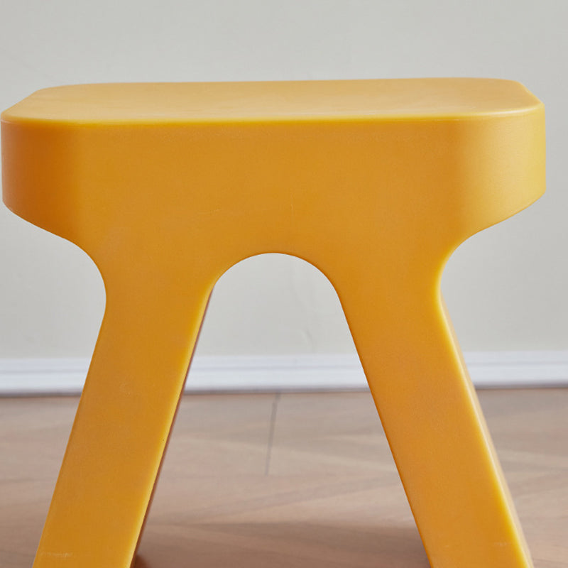 Modern Minimalist Rectangular PE Plastic Low Stool For Living Room