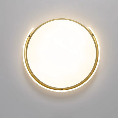 Modern Minimalist Round Aluminum Acrylic LED Flush Mount Ceiling Light For Bedroom