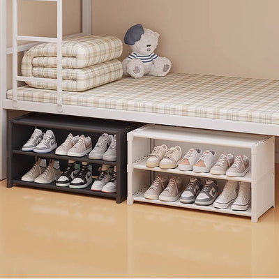 Modern Simplicity Rectangular Plastic Shoe Storage 3-Tier For Entryways