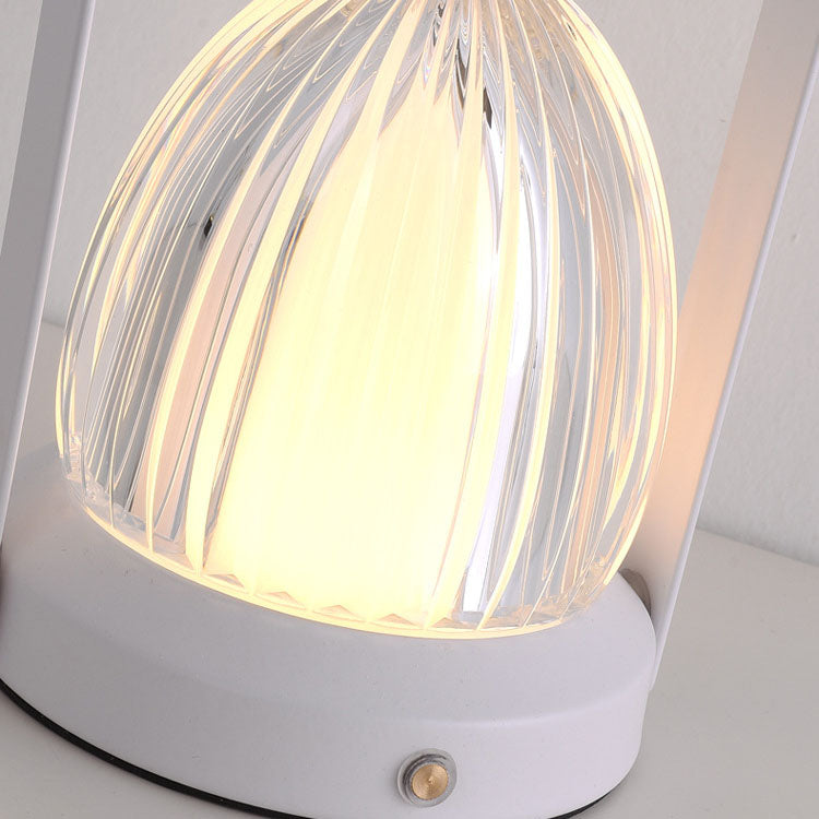 Nordic Vintage Clear Dome Acryl LED USB Tischlampe 