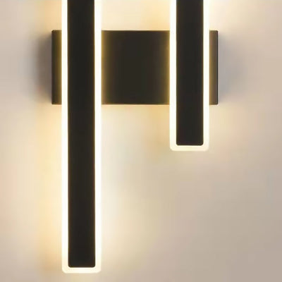 Modern Minimalist Geometric Strip Acrylic Hardware LED Wall Sconce Lamp For Bedroom